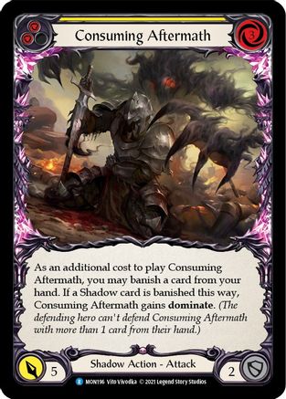 Consuming Aftermath (Yellow) (MON196) - Monarch 1st Edition Rainbow Foil