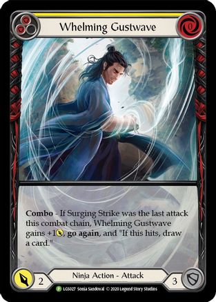 Whelming Gustwave (Yellow) - LGS027 (LGS027) - Flesh and Blood: Promo Cards Rainbow Foil