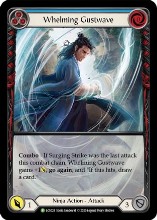 Whelming Gustwave (Blue) - LGS028 (LGS028) - Flesh and Blood: Promo Cards Rainbow Foil