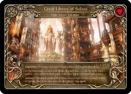 Great Library of Solana (MON000) - Monarch 1st Edition Cold Foil