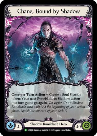 Chane, Bound by Shadow (Rainbow) - HER041 (HER041) - Flesh and Blood: Promo Cards Unlimited Edition Rainbow Foil