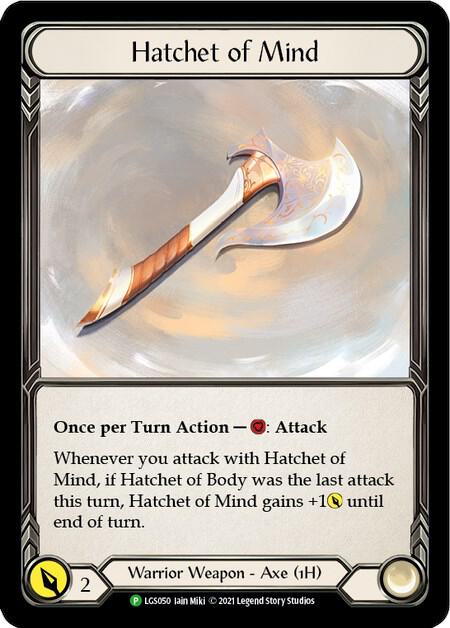 Hatchet of Mind Cold Foil Promo