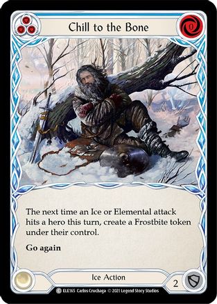 Chill to the Bone (Blue) (ELE165) - Tales of Aria 1st Edition Rainbow Foil