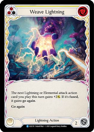 Weave Lightning (Yellow) (ELE181) - Tales of Aria 1st Edition Rainbow Foil
