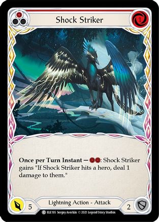 Shock Striker (Red) (ELE195) Unlimited Edition Rainbow Foil