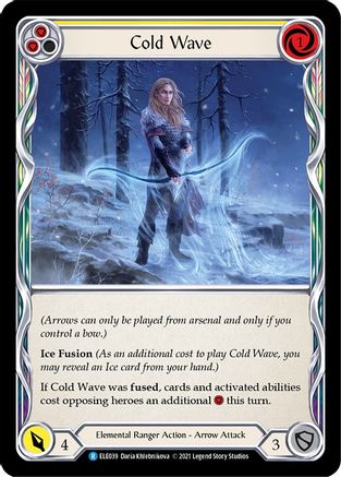 Cold Wave (Yellow) (ELE039) - Tales of Aria 1st Edition Rainbow Foil