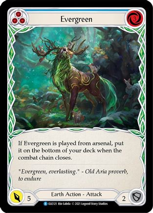 Evergreen (Blue) (ELE121) - Tales of Aria Unlimited Edition Rainbow Foil