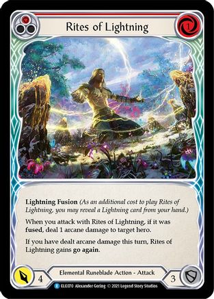 Rites of Lightning (Red) (ELE070) - Tales of Aria 1st Edition