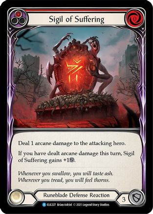 Sigil of Suffering (Red) (ELE227) - Tales of Aria 1st Edition Rainbow Foil