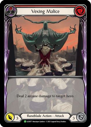 Vexing Malice (Red) (Extended Art) - LGS057 (LGS057) - Flesh and Blood: Promo Cards Rainbow Foil