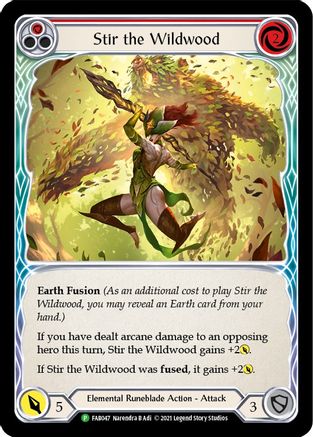 Stir the Wildwood (Alternate Art) - FAB047 (FAB047) - Flesh and Blood: Promo Cards Rainbow Foil