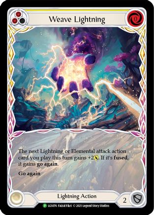Weave Lightning (Yellow) - LGS076 (LGS076) - Flesh and Blood: Promo Cards Rainbow Foil