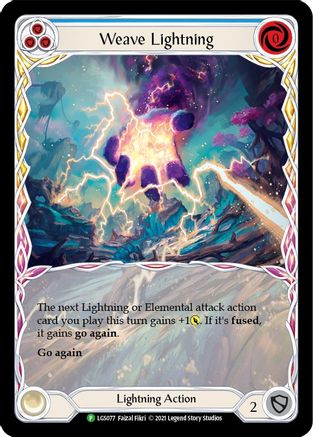 Weave Lightning (Blue) - LGS077 (LGS077) - Flesh and Blood: Promo Cards Rainbow Foil