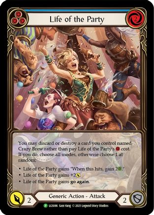 Life of the Party (Blue) - LGS086 (LGS086) - Flesh and Blood: Promo Cards Rainbow Foil