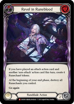Revel in Runeblood (EVR106) - Everfest 1st Edition Rainbow Foil