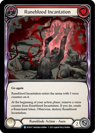 Runeblood Incantation (Red) (EVR107) - Everfest 1st Edition Rainbow Foil