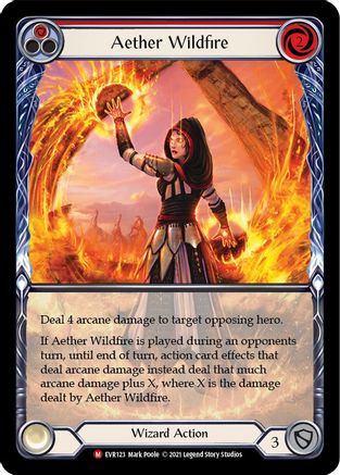 Aether Wildfire (Extended Art) (EVR123) - Everfest 1st Edition Rainbow Foil