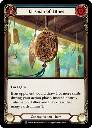 Talisman of Tithes (EVR192) - Everfest 1st Edition Cold Foil