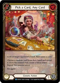 Pick a Card, Any Card (Yellow) (Extended Art) Rainbow Foil