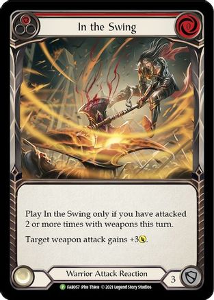 In the Swing (Red) - FAB057 (FAB057) - Flesh and Blood: Promo Cards Rainbow Foil