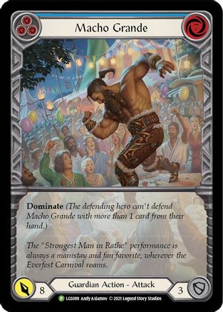 Macho Grande (Blue) - LGS089 (LGS089) - Flesh and Blood: Promo Cards Rainbow Foil
