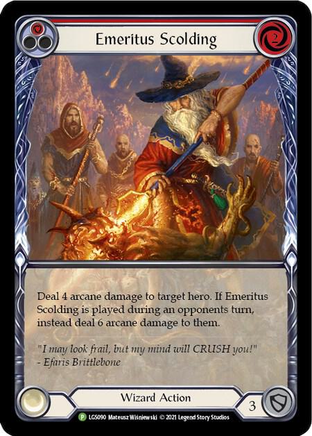 Emeritus Scolding (Red) Rainbow Foil Promo