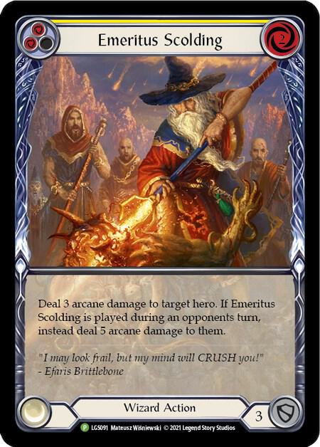 Emeritus Scolding (Yellow) Rainbow Foil Promo