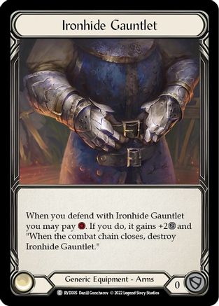 Ironhide Gauntlet (RVD005) - Classic Battles: Rhinar vs Dorinthea Rainbow Foil