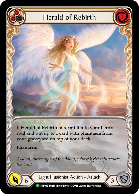 Herald of Rebirth (Yellow) Rainbow Foil Promo