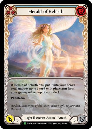 Herald of Rebirth (Blue) - FAB034 (FAB034) - Flesh and Blood: Promo Cards Rainbow Foil