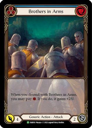 Brothers in Arms (Blue) - FAB093 (FAB093) - Flesh and Blood: Promo Cards Rainbow Foil