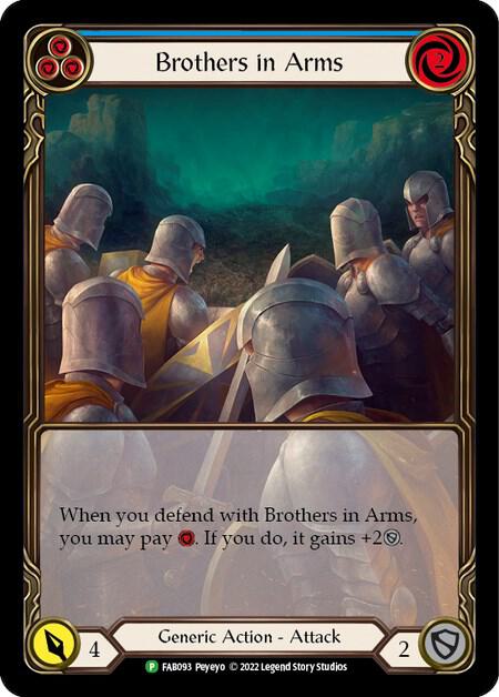 Brothers in Arms (Blue) Rainbow Foil Promo