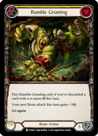 Rumble Grunting (Yellow) (DYN023) - Dynasty Rainbow Foil