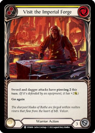 Visit the Imperial Forge (Yellow) (DYN086) - Dynasty Rainbow Foil
