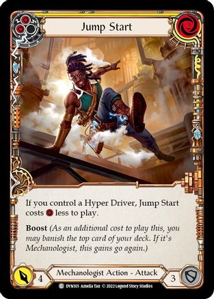 Jump Start (Yellow) (DYN105) - Dynasty Rainbow Foil