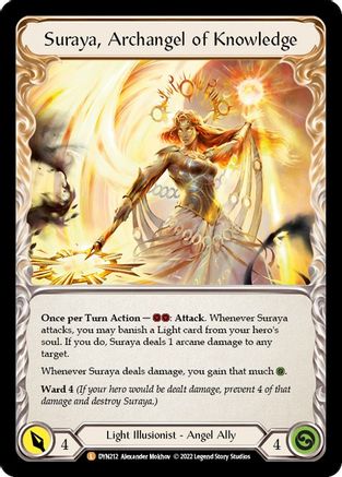 Invoke Suraya // Suraya, Archangel of Knowledge (DYN212) - Dynasty Rainbow Foil