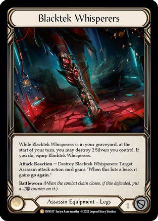 Blacktek Whisperers (DYN117) - Dynasty Cold Foil