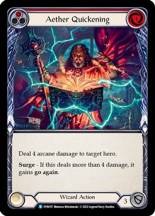 Aether Quickening (Red) (DYN197) - Dynasty Rainbow Foil