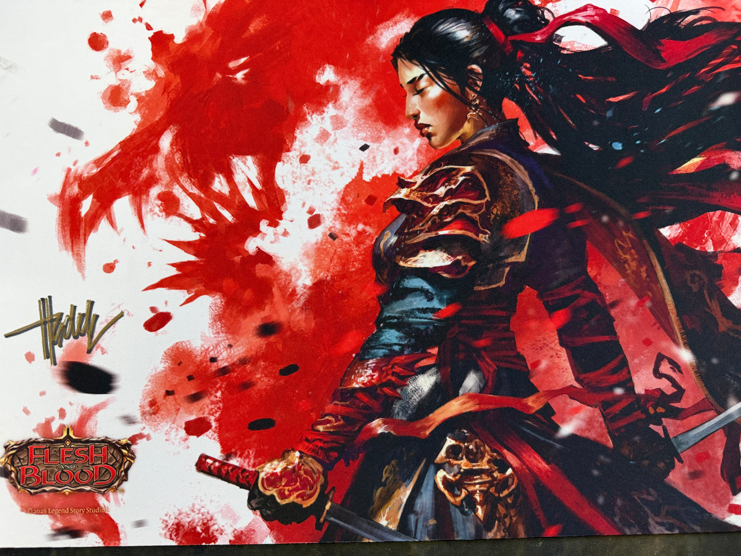 Art of the Dragon: Blood Playmat (Signed by artist)