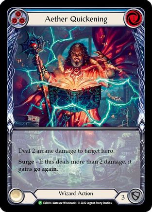Aether Quickening (Blue) - FAB114 (FAB114) - Flesh and Blood: Promo Cards Rainbow Foil