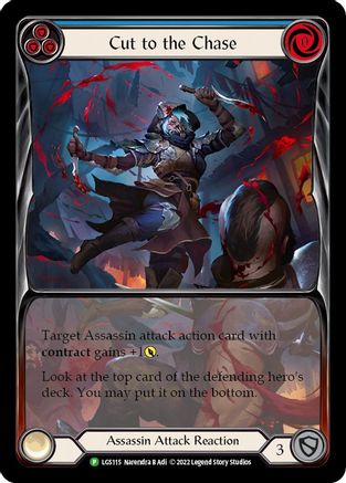 Cut to the Chase (Blue) - LGS115 (LGS115) - Flesh and Blood: Promo Cards Rainbow Foil