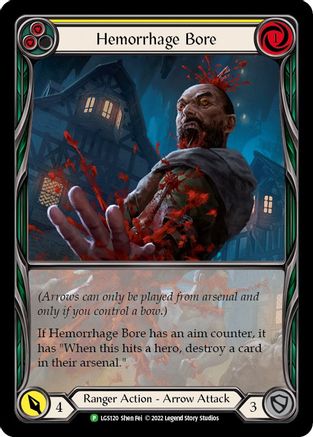 Hemorrhage Bore (Yellow) - LGS120 (LGS120) - Flesh and Blood: Promo Cards Rainbow Foil