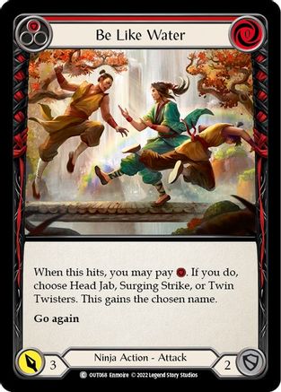 Be Like Water (Red) (OUT068) - Outsiders Rainbow Foil