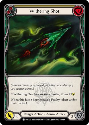 Withering Shot (Yellow) (OUT137) - Outsiders Rainbow Foil