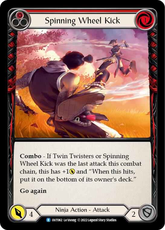 Spinning Wheel Kick (Red) Rainbow Foil