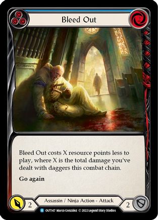 Bleed Out (Blue) (OUT147) - Outsiders Rainbow Foil