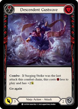 Descendent Gustwave (Red) (OUT074) - Outsiders Rainbow Foil