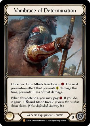 Vambrace of Determination (OUT174) - Outsiders Rainbow Foil