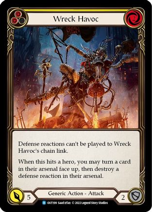 Wreck Havoc (Yellow) (OUT199) - Outsiders Rainbow Foil