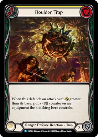 Boulder Trap (Yellow) (OUT106) - Outsiders Rainbow Foil